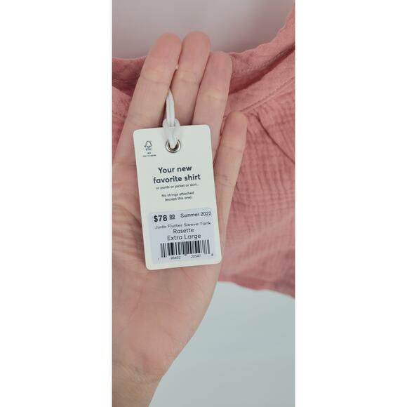 NWT Marine Layer Jude Flutter Sleeve Tank Rosette Size XL Retail $78 - Picture 3 of 6